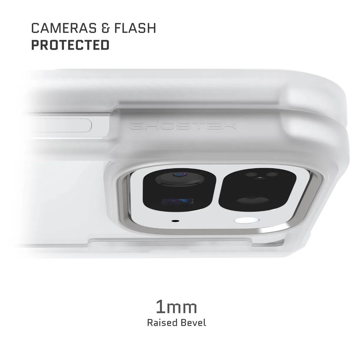 Ghostek Covert per Clear Pixel 10 Pro Fold - Custodia con cavalletto integrato e protezione completa per cardine, progettata per Google Pixel10 Pro Fold 2025 (8 pollici), colore: trasparente opaco.