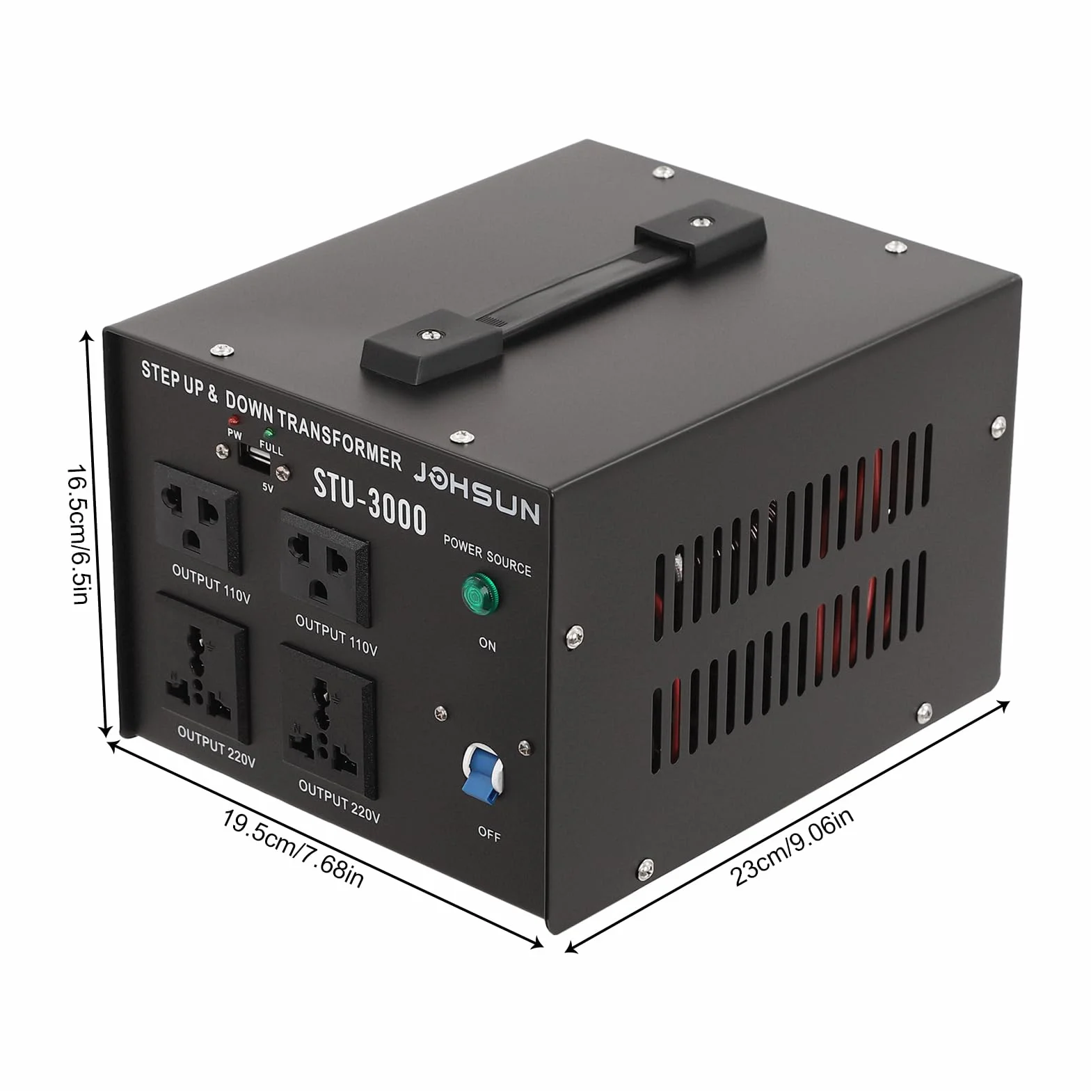 Trasformatore di tensione da 2400 W, Trasformatore multifunzione, Conversione da 110 V a 220 V, Trasformatore di tensione per tutti i dispositivi elettronici ed elettrici