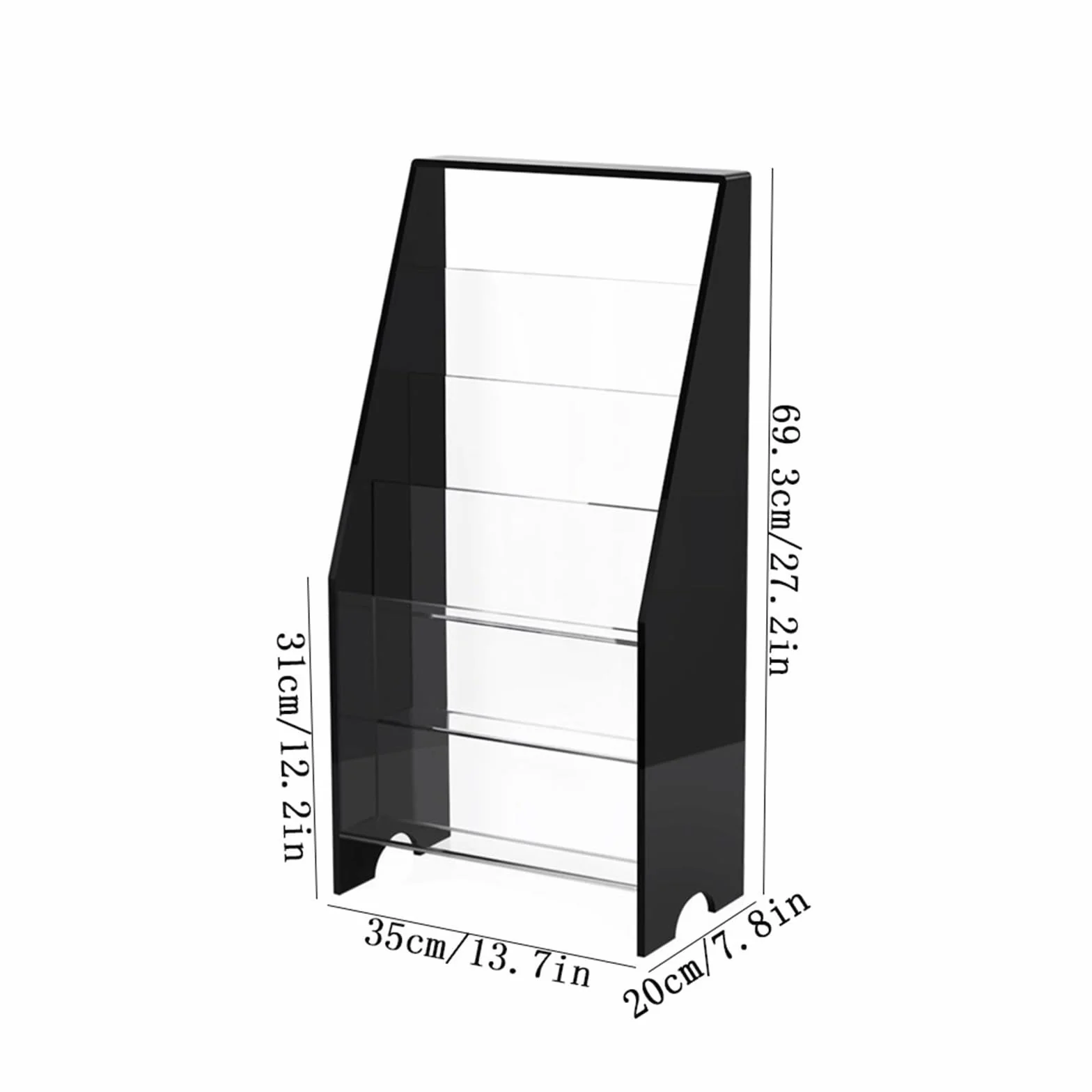 Ufficio Riviste for CD porta dischi in vinile acrilico a gradini Scaffale porta dischi