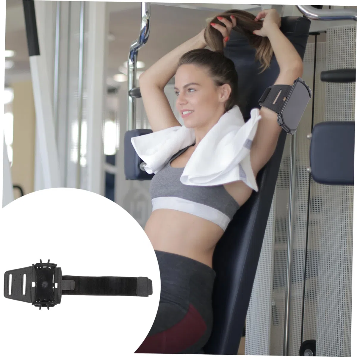 HEMOTON 3pezzi Armadietto Per Telefono Da Braccio Supporto Smartphone Per Corsa e Attività Outdoor Design Rotante Gradi Compatibile Con Vari Modelli Classico