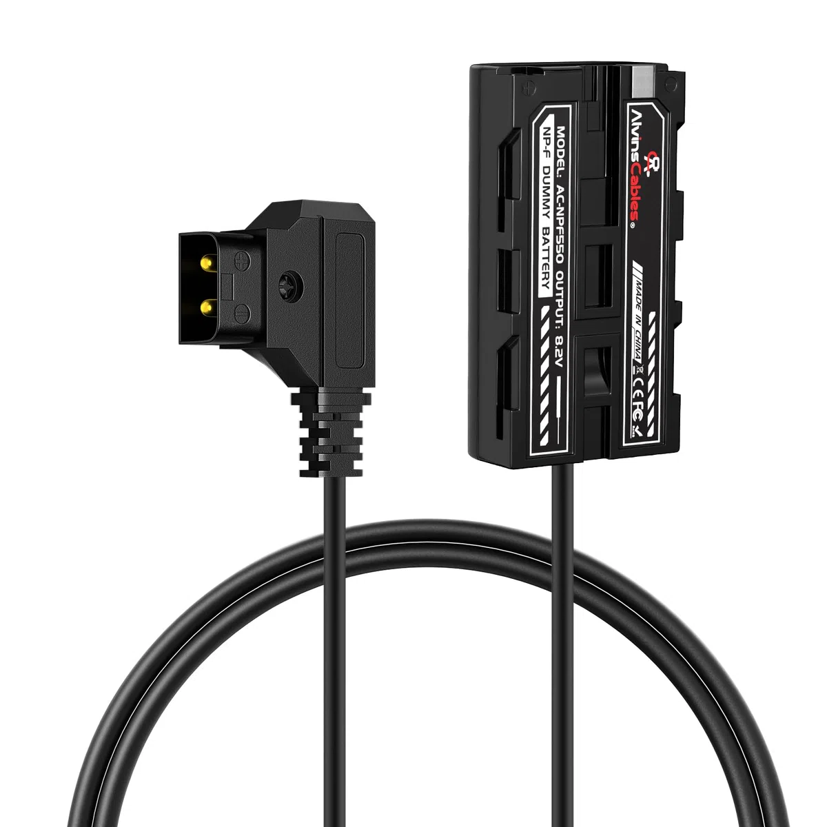 Alvin's Cables NP F550 Dummy Batteria per D-Tap Cavo di alimentazione per Sony NP F570 NP F970 Atomos Shinobi Atomos Ninja Monitor Smallhd Focus 7