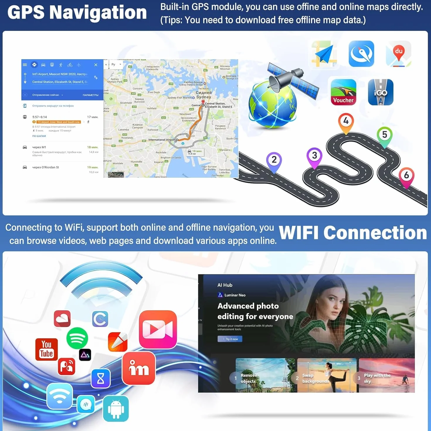 2+32G Android 13 Autoradio per VW Tiguan 2009-2015 2016 2017 con Carplay Android Auto, 7 pollici Touchscreen Lettore Ricevitore Multimediale Digitale con Bluetooth WiFi FM navigazione GPS