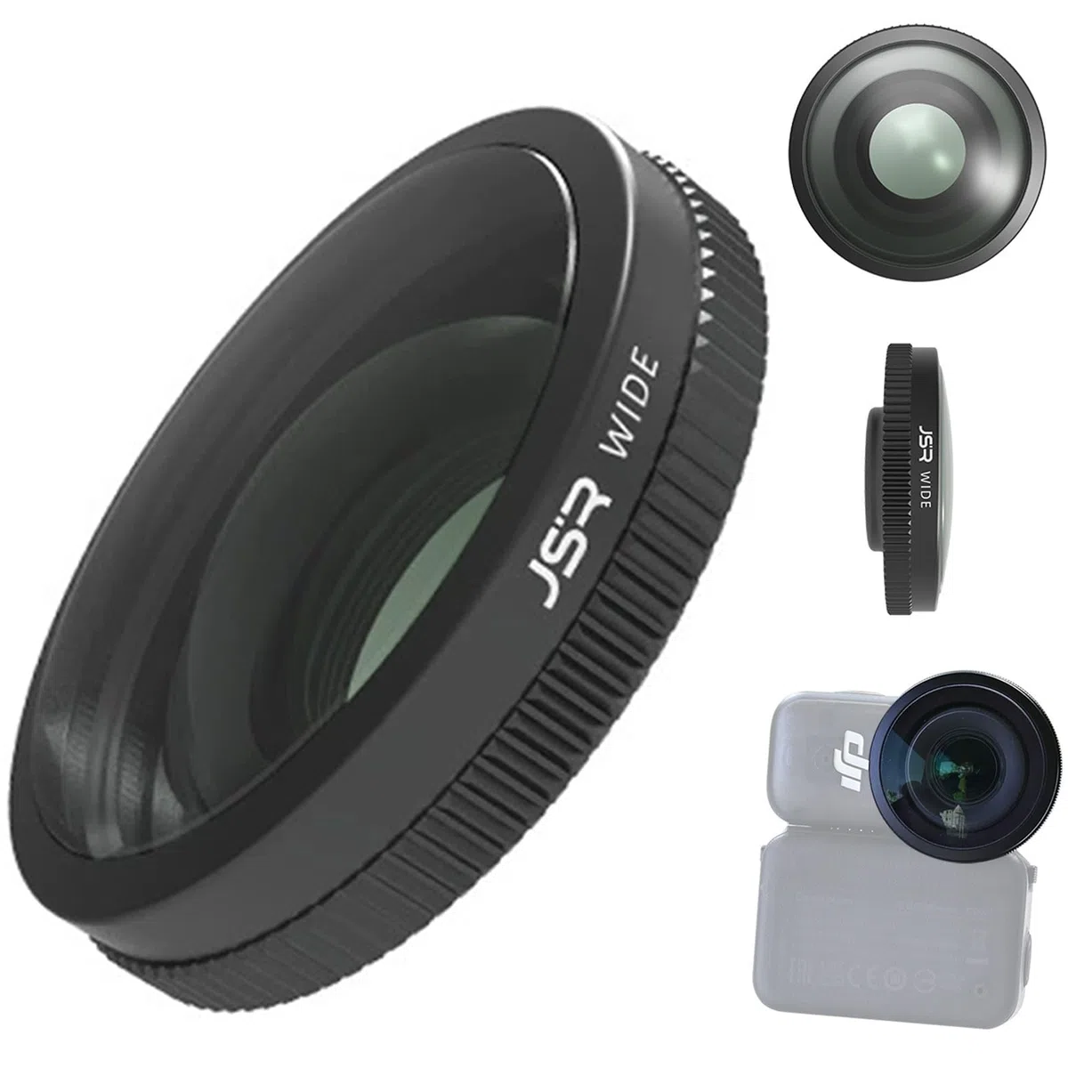 Microobiettivo grandangolare Filtro obiettivo 10X HD Ritratto Filtro di messa a fuoco Wide Angle Micro Lens per DJI Osmo Nano, Accessori per DJI Osmo Nano (Wide Lens)