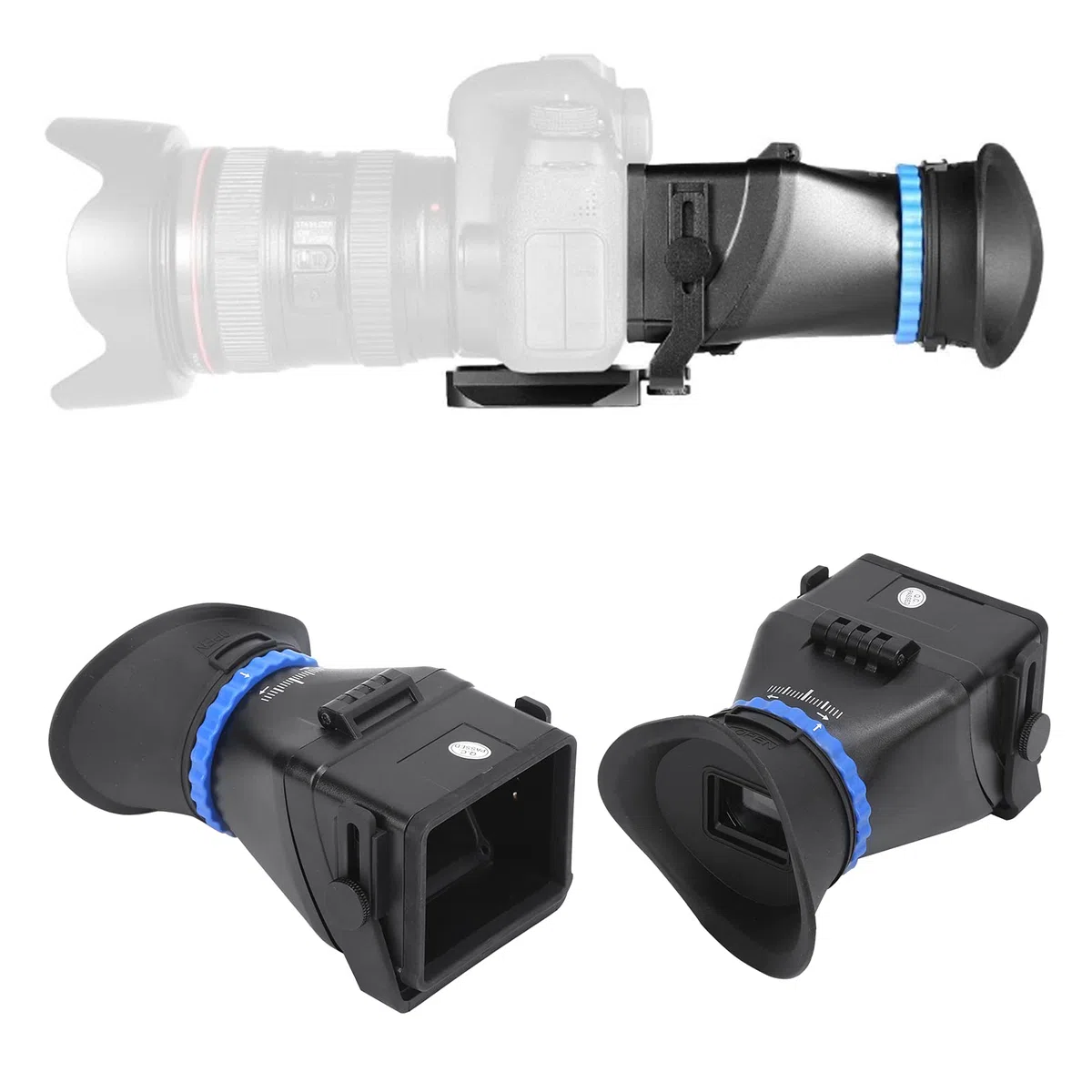 ST-1 Telecamera Viewfinder Schermo, Mirino con Magnifier 3X per Videocamera con Mirino Reflex 3in/3.2in Screen