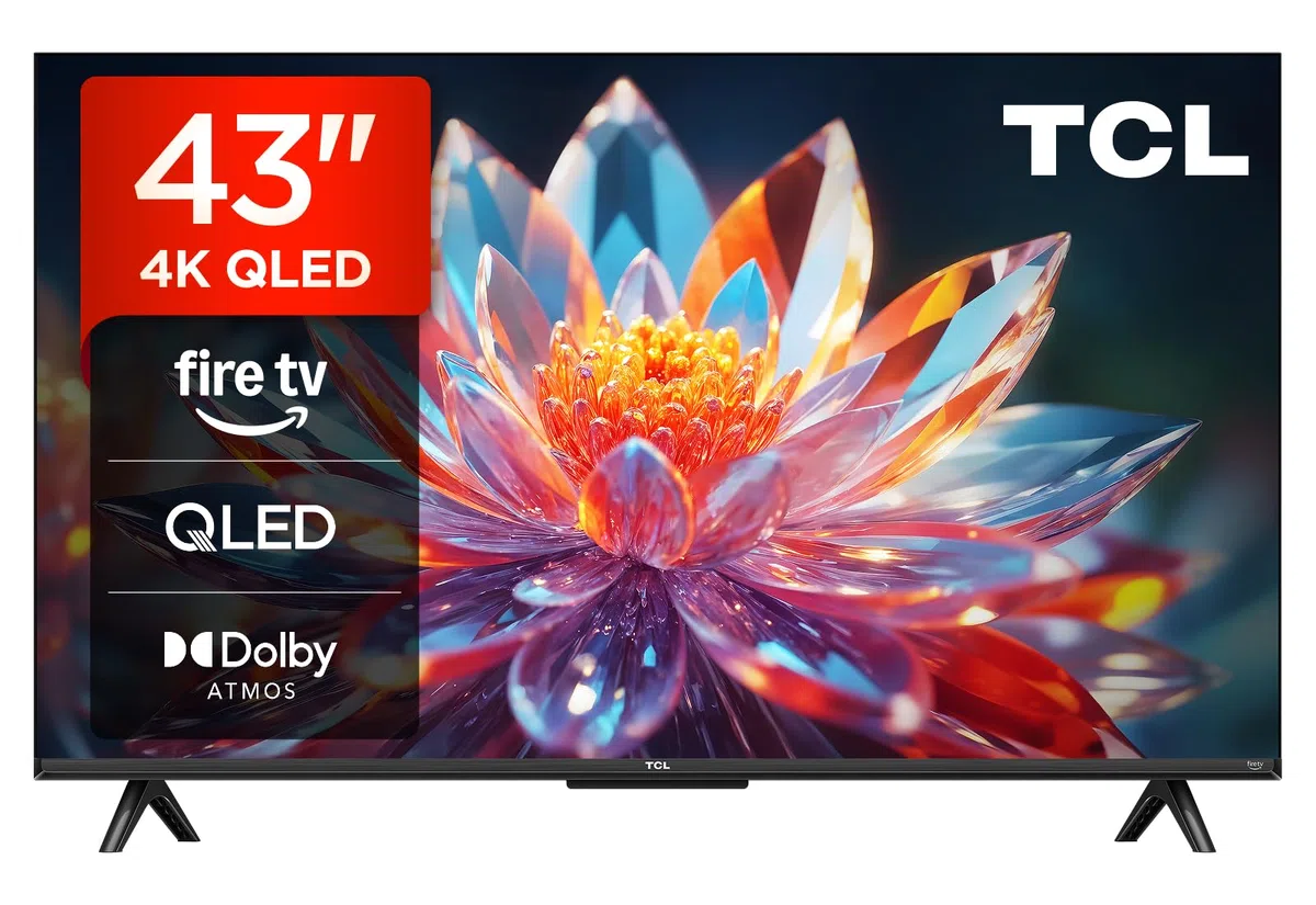 TCL TV 43T6C-UK 43 pollici QLED 4K HDR, Fire TV (Smart TV con Dolby Vision & Atmos, HDR10+, Press & Ask Alexa, nuovo modello 2025)