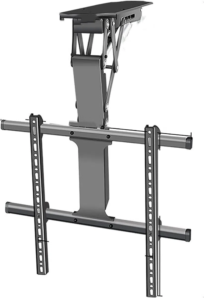 Supporto TV Regolabile da Soffitto - Supporto TV Motorizzato, Supporto TV/Monitor Ribaltabile da 0 A 85°, Supporto TV Elettrico da 32 A 70 Pollici(Nero)