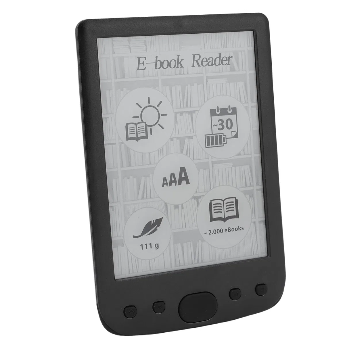 Aramox E Reader ABS Lettore di E-book Portatile Schermo HD da 6 Pollici 800x600 Batteria da 2500 MAh Supporta 32G con Custodia per Leggere PDF EPUB MOBI a Casa o in Viaggio (4G)