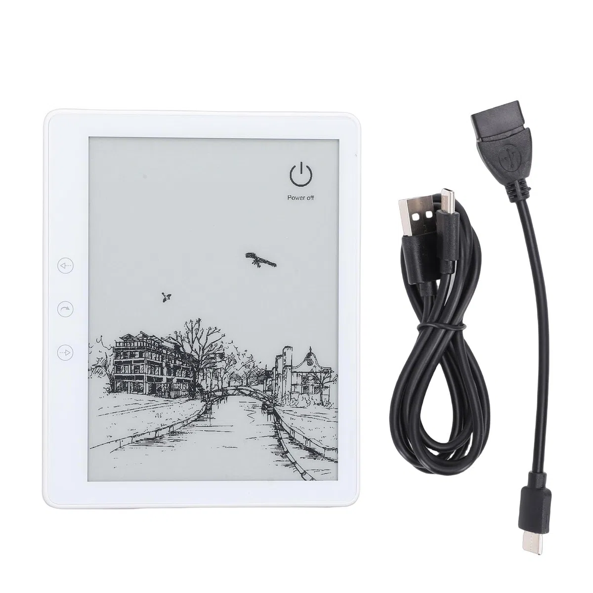Luqeeg EReader da 5,8 Pollici, Spazio di Archiviazione da 32 GB con Supporto per Schede da 64 GB Espandibile, connettività WiFi di Tipo C Integrata, Leggero 161 G per la Lettura di EBook