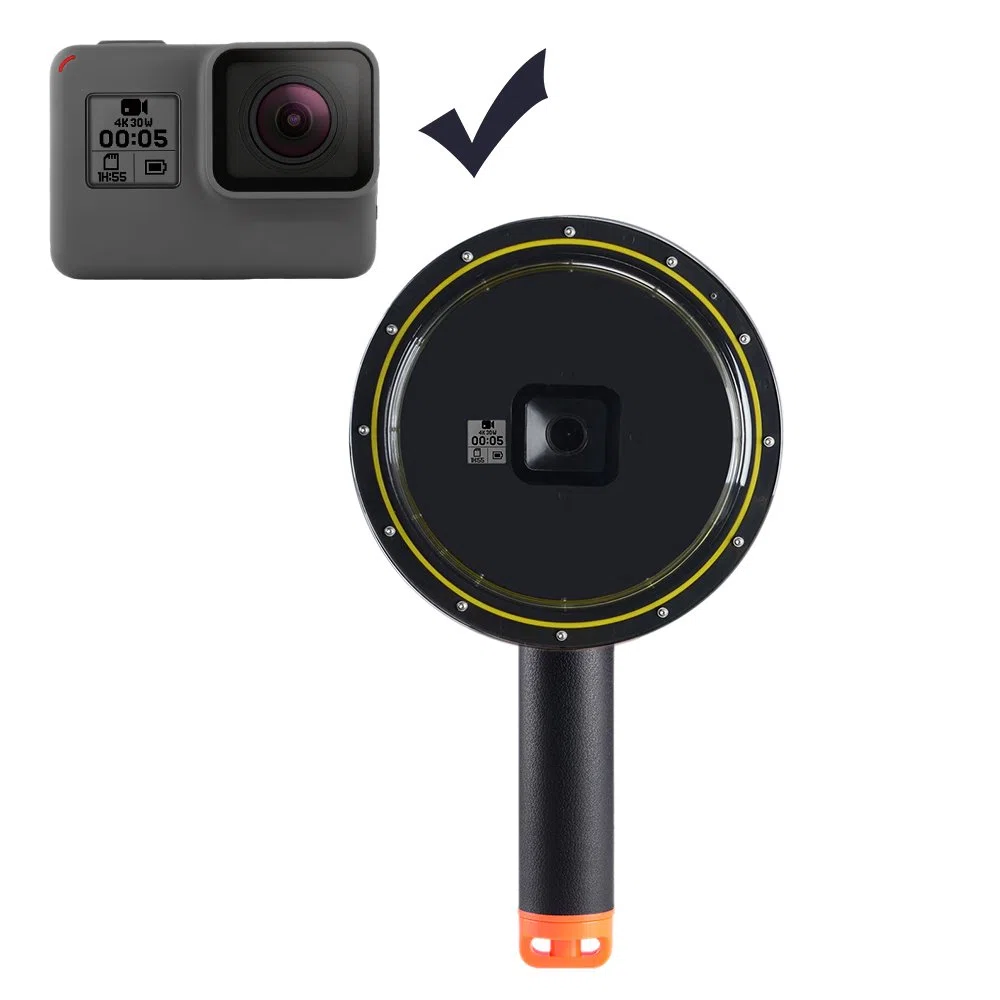 Suptig - Dome per GoPro Hero 7 black Hero 6 Hero5 con custodia impermeabile e impugnatura galleggiante per fotografia subacquea
