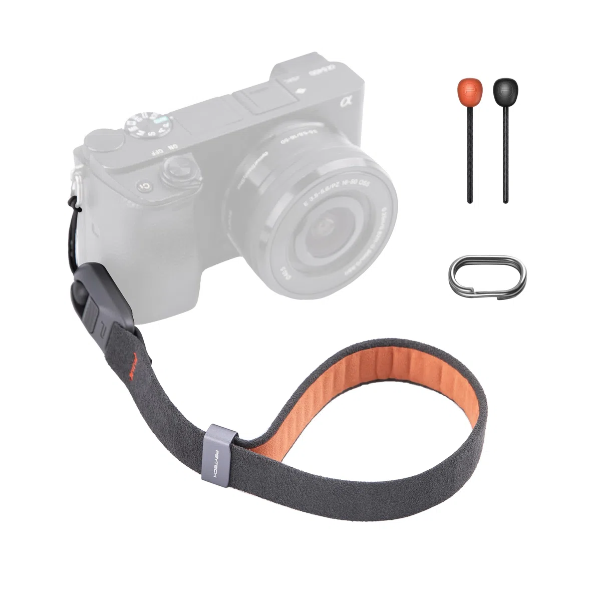PGYTECH Cinghia da polso per fotocamera, regolabile, a sgancio rapido