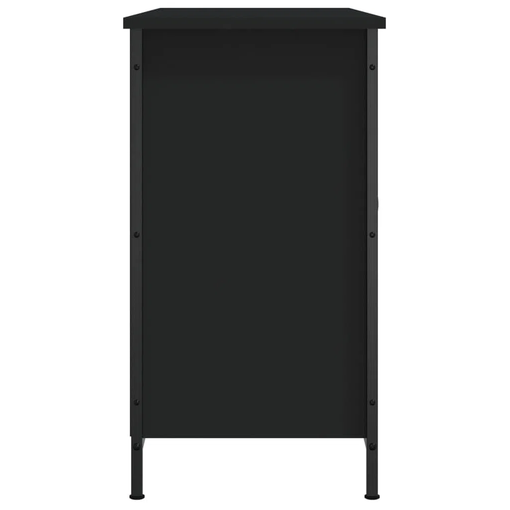 vidaXL Mobile Porta TV Nero 100x35x65 cm in Legno Multistrato, Supporto TV, Supporto per unità multimediali, Mobile con Luce LED, mobiletto HiFi