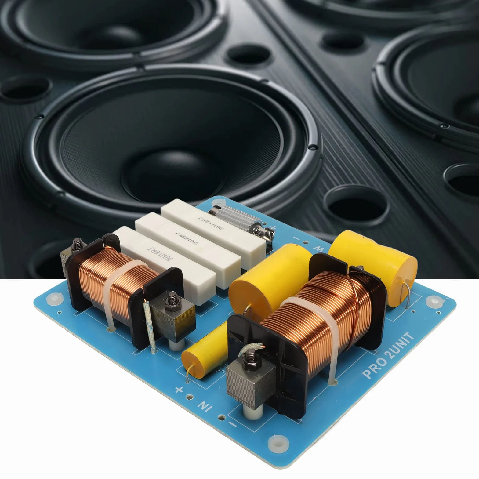 Crossover a 2 Vie 600-800W 1500-3500Hz Altoparlante a 2 Vie Crossover Altoparlanti Bassi Acuti Divisore di Frequenza per Altoparlanti per Conferenze da Palcoscenico da 10 Pollici 12 Pollici 15 Pollici