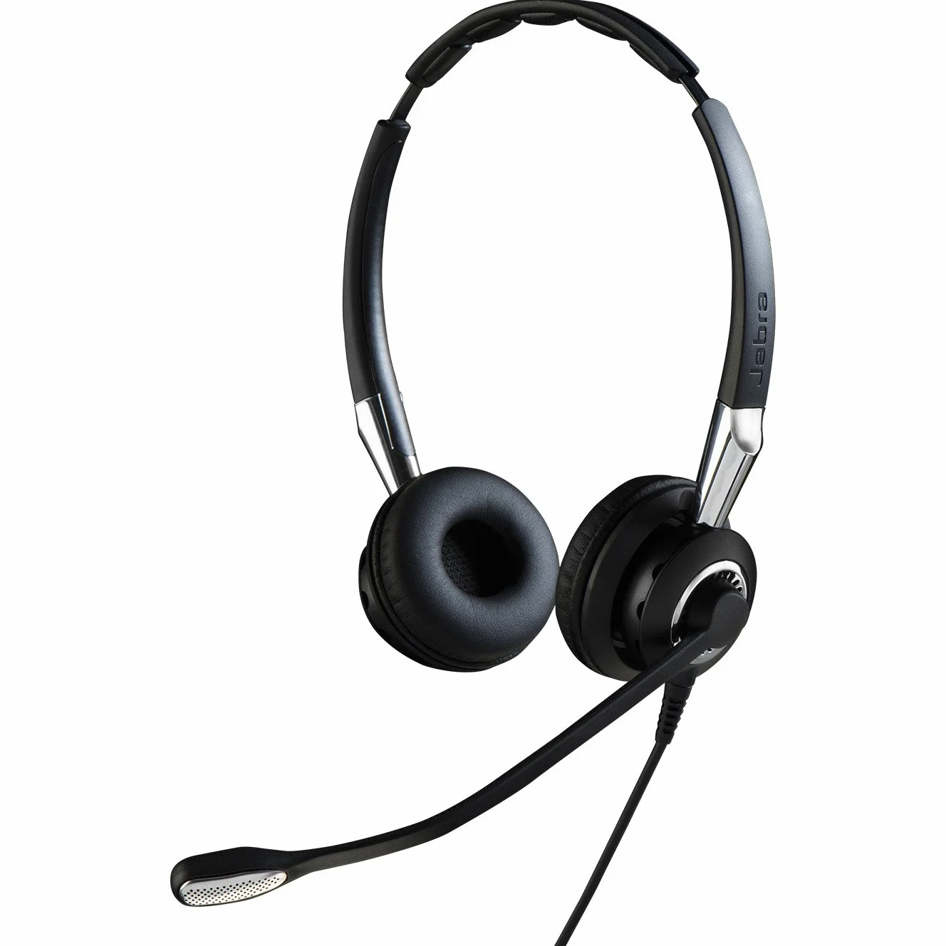 Jabra Biz 2400 II Quick Disconnect Cuffie Stereo On-Ear, Cuffie leggere con Ultra Cancellazione del Rumore e cavo, HD Voice e Cuscinetti Morbidi, Per Telefoni Fissi
