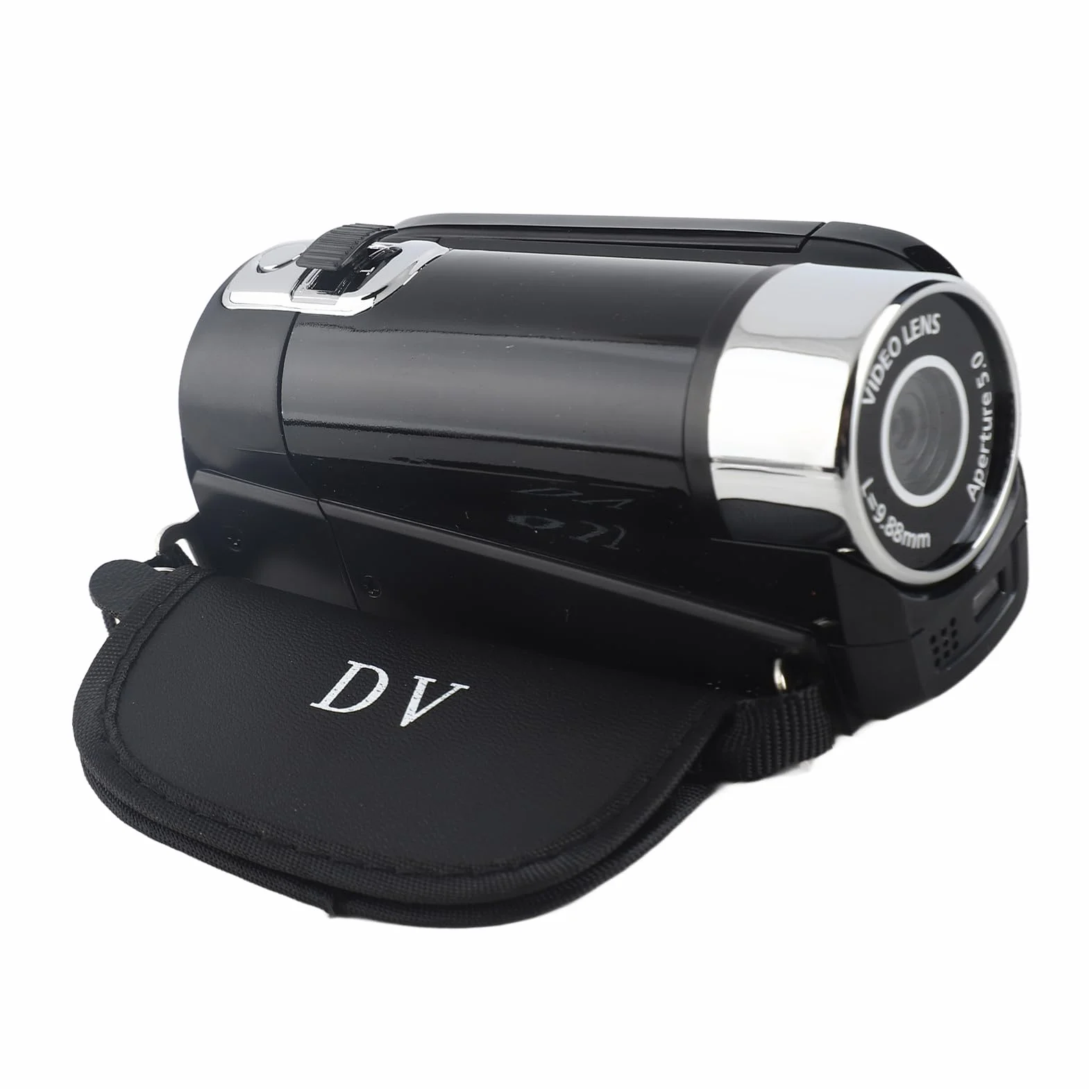 Videocamera Digitale Portatile Full HD 16X Ad Alta Definizione, Mini DV con Rotazione di 270 Gradi (BLACK)