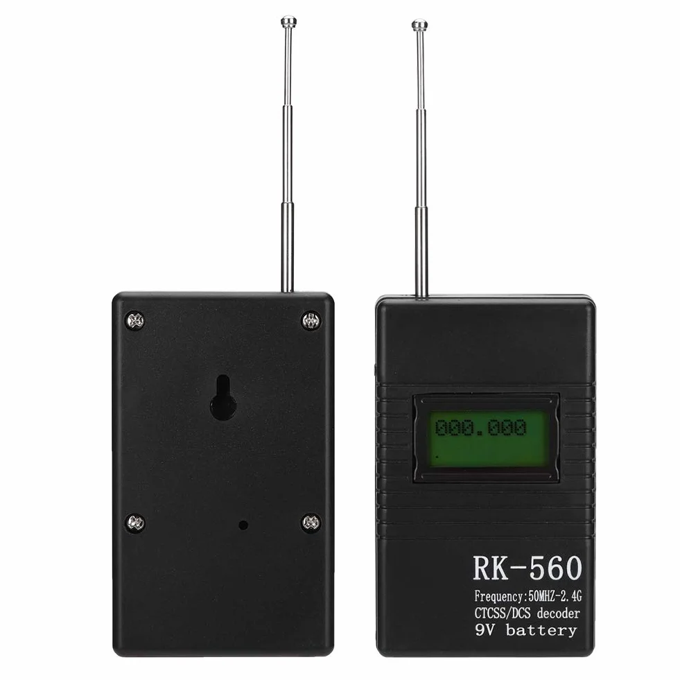 Contatore di frequenza da 50 MHz-2,4 GHz, misuratore di frequenza radio portatile, con antenna, misuratore di frequenza portatile, adatto per DCS e test CTCSS