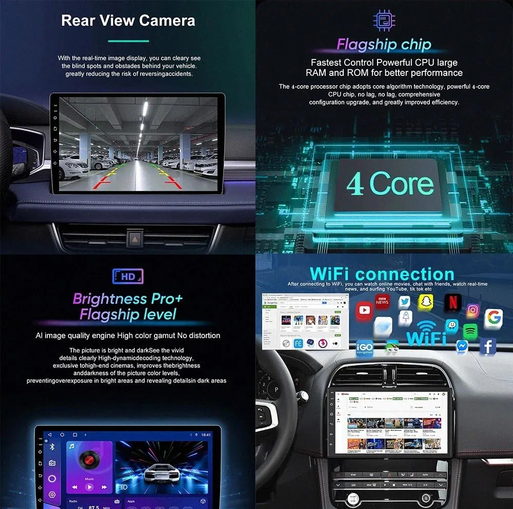 Radio Macchina Touch Screen per Nissan X-Trail 3 T32 Qashqai J11 2 2014-2020 Wireless Carplay Android Auto Stereo Auto Bluetooth Ips con Pantalla Táctil con Gps, 8 Nucleo 6G+128G