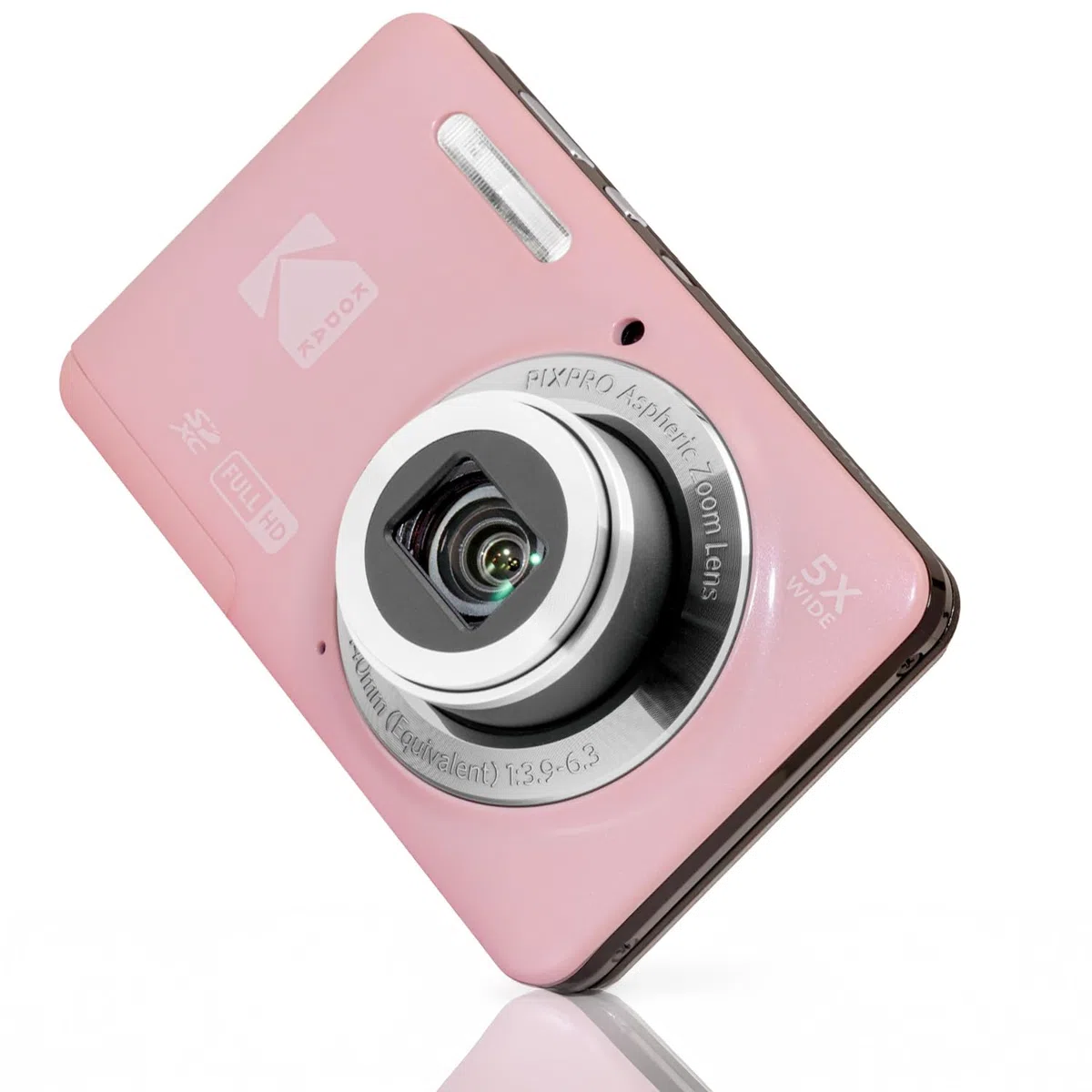 Kodak PixPro - Fotocamera digitale con zoom FZ55, 16 MP, 1080p, Full HD, con zoom ottico 5x, per vlogging (rosa pastello)