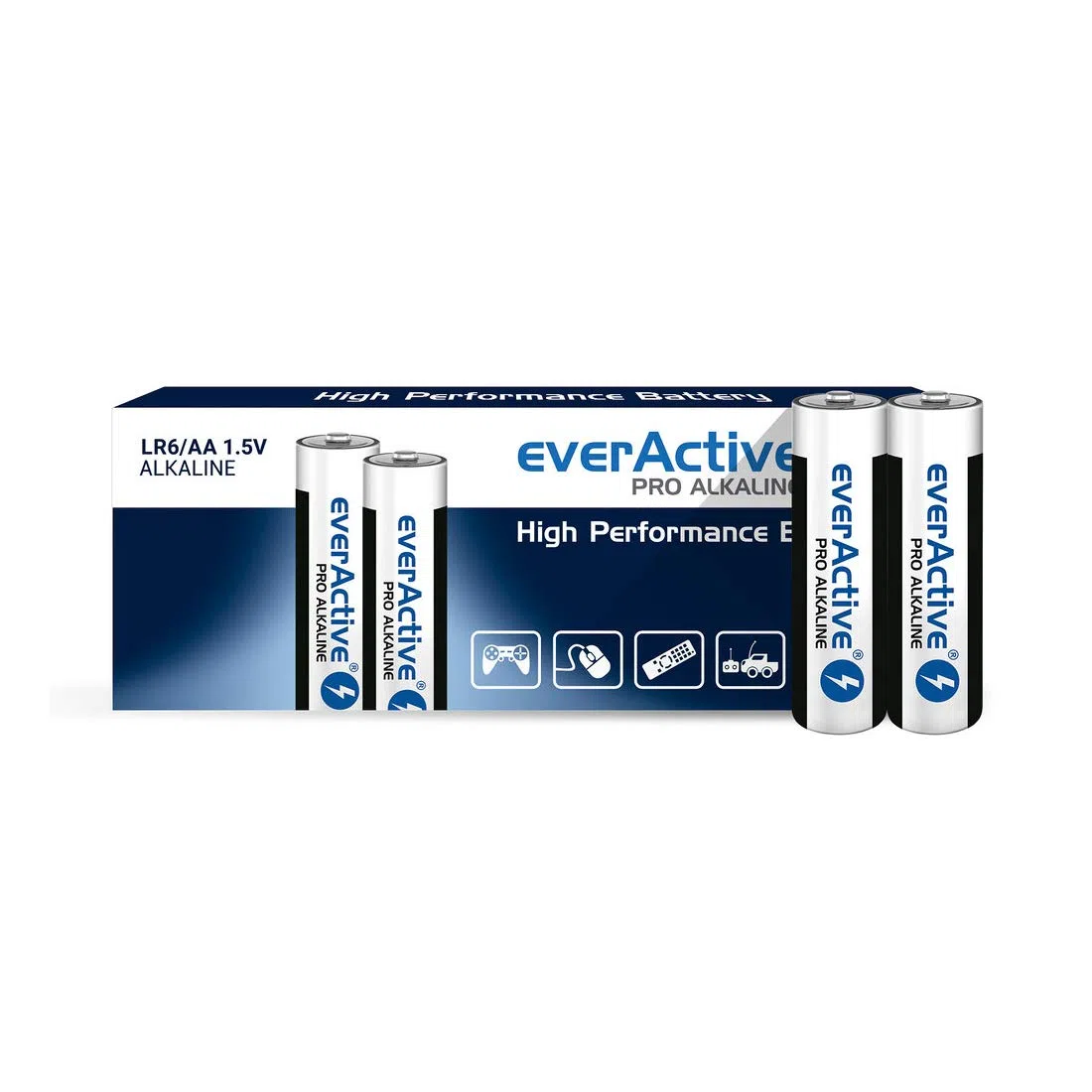 everActive Batterie AA, alcaline Pro, Mignon LR6 R6, 1,5 V, 10 anni, data di scadenza, confezione da 200 pezzi