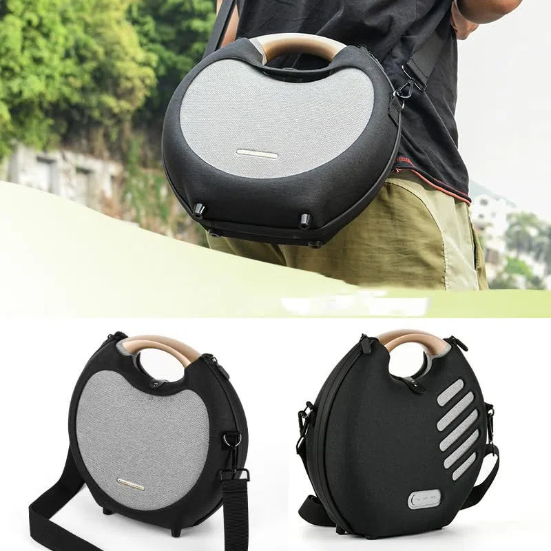 Custodia protettiva per altoparlante Harman Kardon OS6, guscio rigido in EVA con tracolla, copertura audio impermeabile con imbottitura interna, Grigio, Unisex