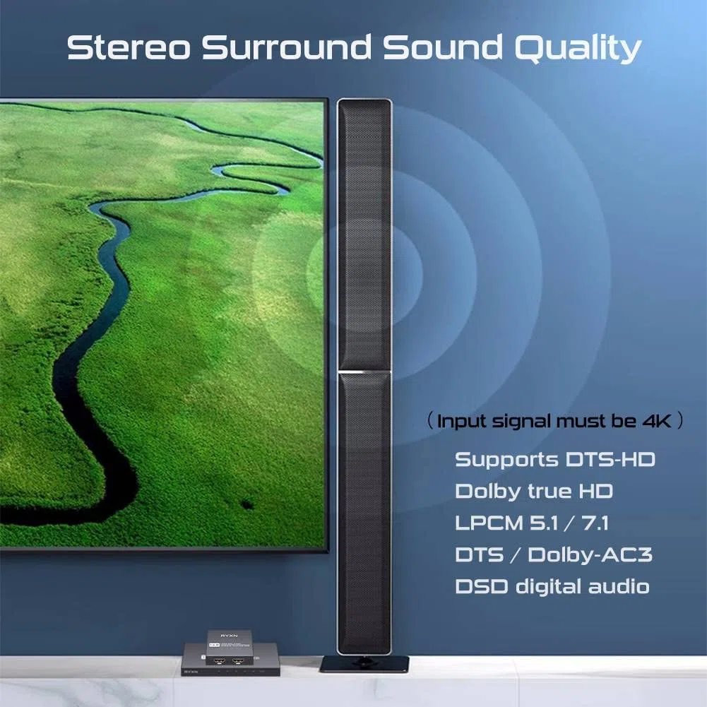 Splitter HDMI 2.0 1 in 2 Out 4K 60Hz, HDCP Bypass, Dolby Atmos, YUV 4:4:4, HDCP2.2/2.3, EDID, LPCM5.1/7.1, compatibile Roku, Apple TV, Fire Stick, lettore Blu-ray, PS5/4/3, Xbox e altro ancora
