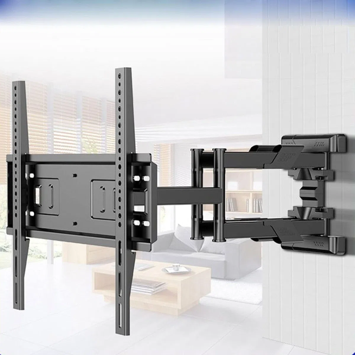 Supporto Parete Per TV Girevole Telescopico - Con Staffa Di Livellamento Inclinabile, Girevole Ed Articolata, 400x400mm, Per TV Di Grandi Dimensioni Fino A 60 Pollici