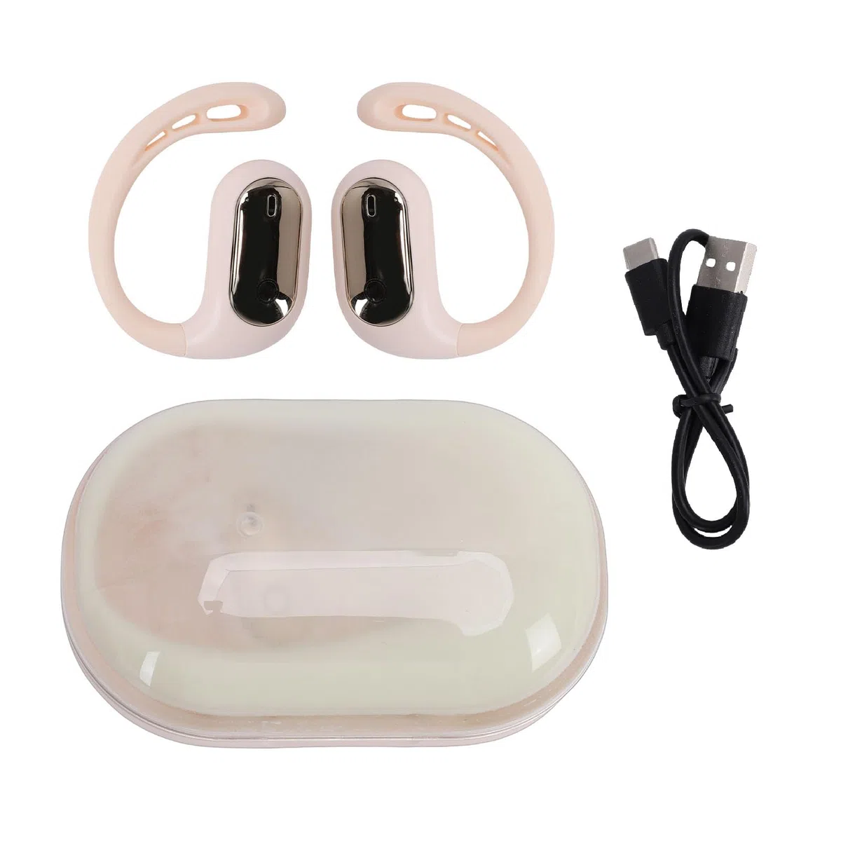 RiToEasysports Auricolari con Traduzione Intelligente Auricolari Wireless Ricaricabili con Suono Stereo con Effetto Luce Sabbia Fluente per Viaggiatori Plastica 2 Pezzi