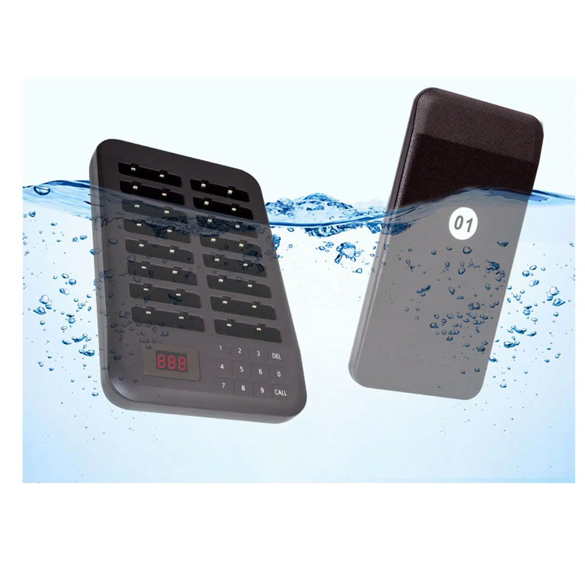 Sistema di Chiamata Wireless per Ristoranti, Cercapersone 3 in 1 con Cicalino, Luce, Vibrazione E Suono per Una Gestione Efficiente delle Code E Un Servizio Clienti Ottimale. White 1-10