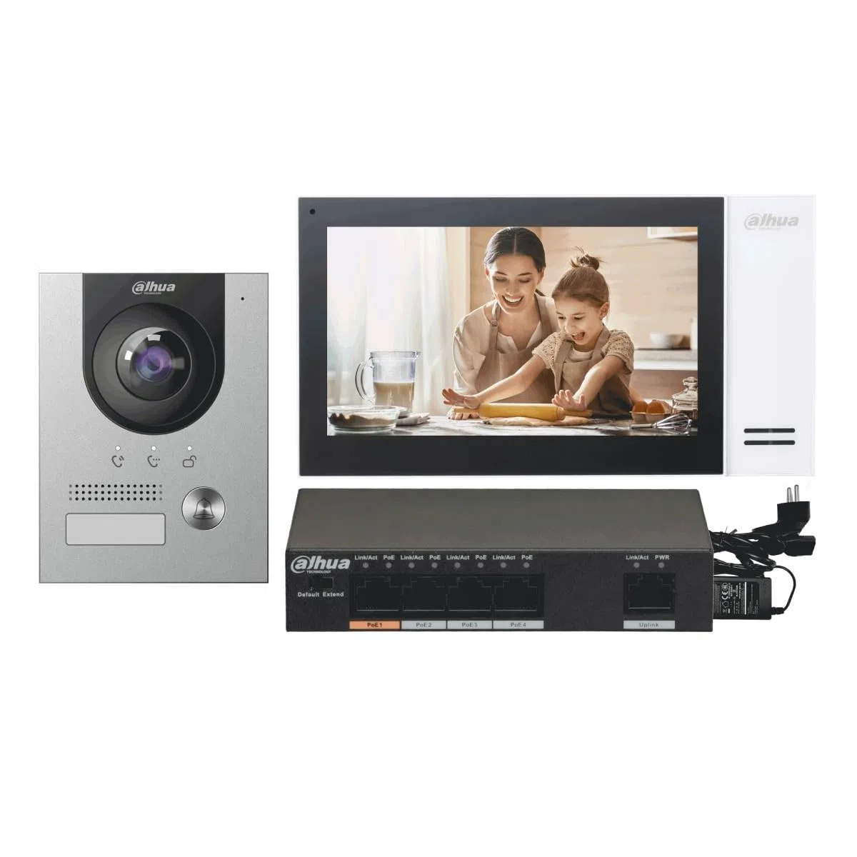 DAHUA KTP01L(S) KIT VIDEOPORTERO IP EXTERIOR PARA SUPERFÍCIE + MONITOR INTERIOR