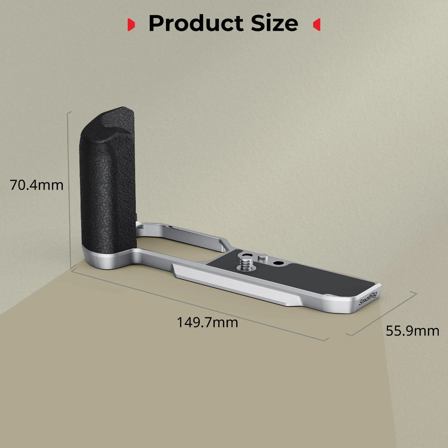 SmallRig Impugnatura a L in silicone per Nikon Z f, piastra a sgancio rapido integrata per Arca e foro per cinturino da polso, impugnatura ergonomica in silicone con per treppiedi - 5706