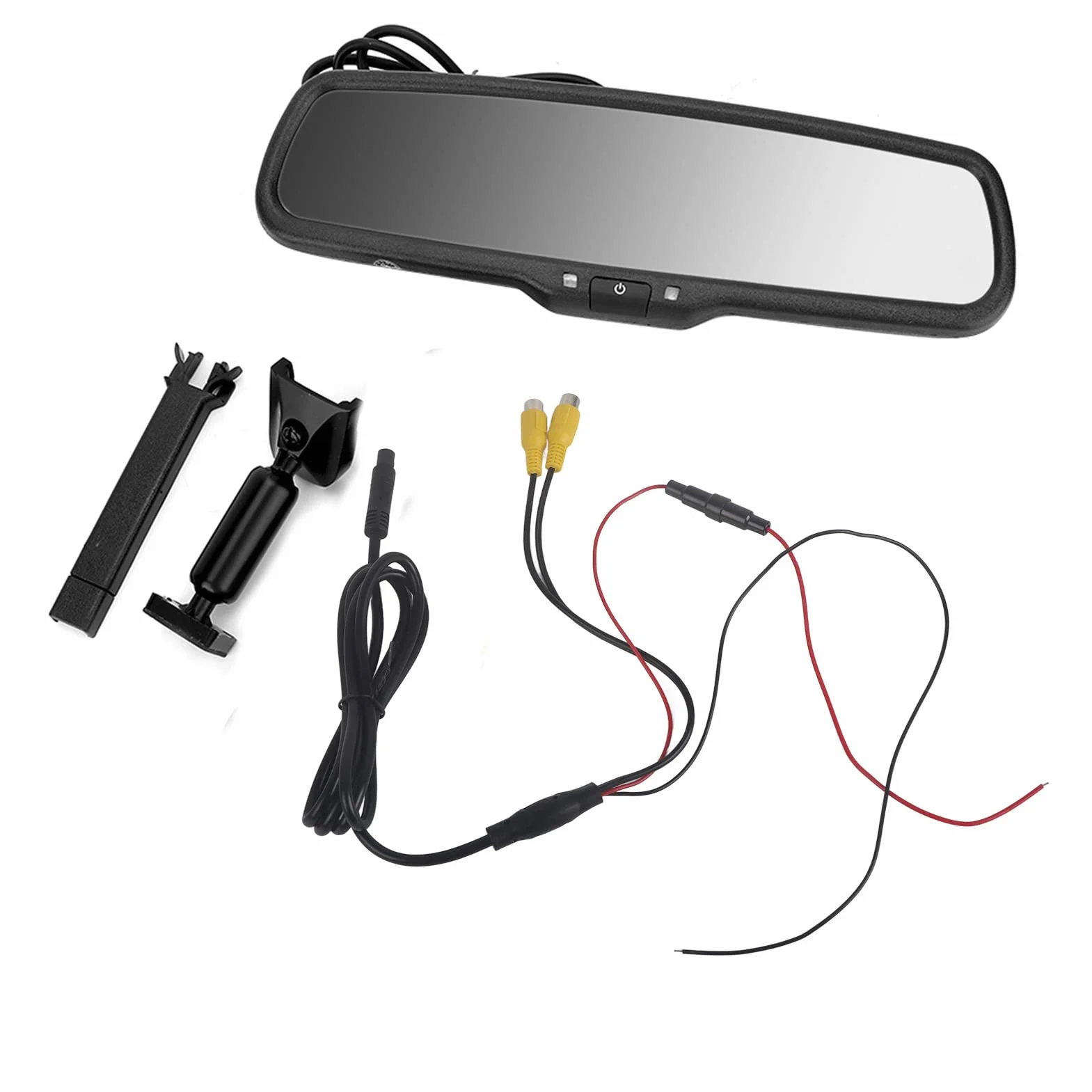specchiettorovisore per Auto Re, Monitor Oscuramento Automatico rovisore 4,3 Pollici con Staffa Nera