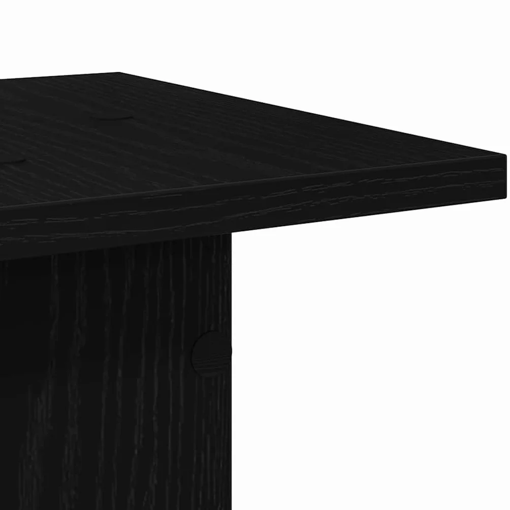 vidaXL Supporti per Altoparlante in Rovere Nero per Display | Struttura in Legno Resistente Dimensioni Compatte 30 X 40 cm Design Moderno per Home Theatre e Soggiorno Sicuri per l'Attrezzatura Audio