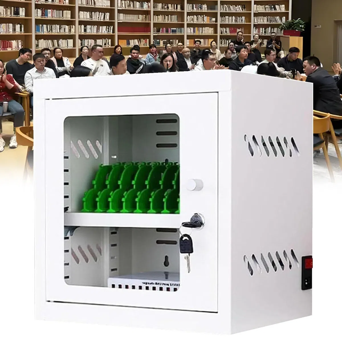 Stazione di Ricarica per Telefono | Armadietto di Ricarica per Telefono da 12/20/30/40/50/60 Slot,Stazione di Ricarica USB,Slot Suddivisi Singolarment 12slots