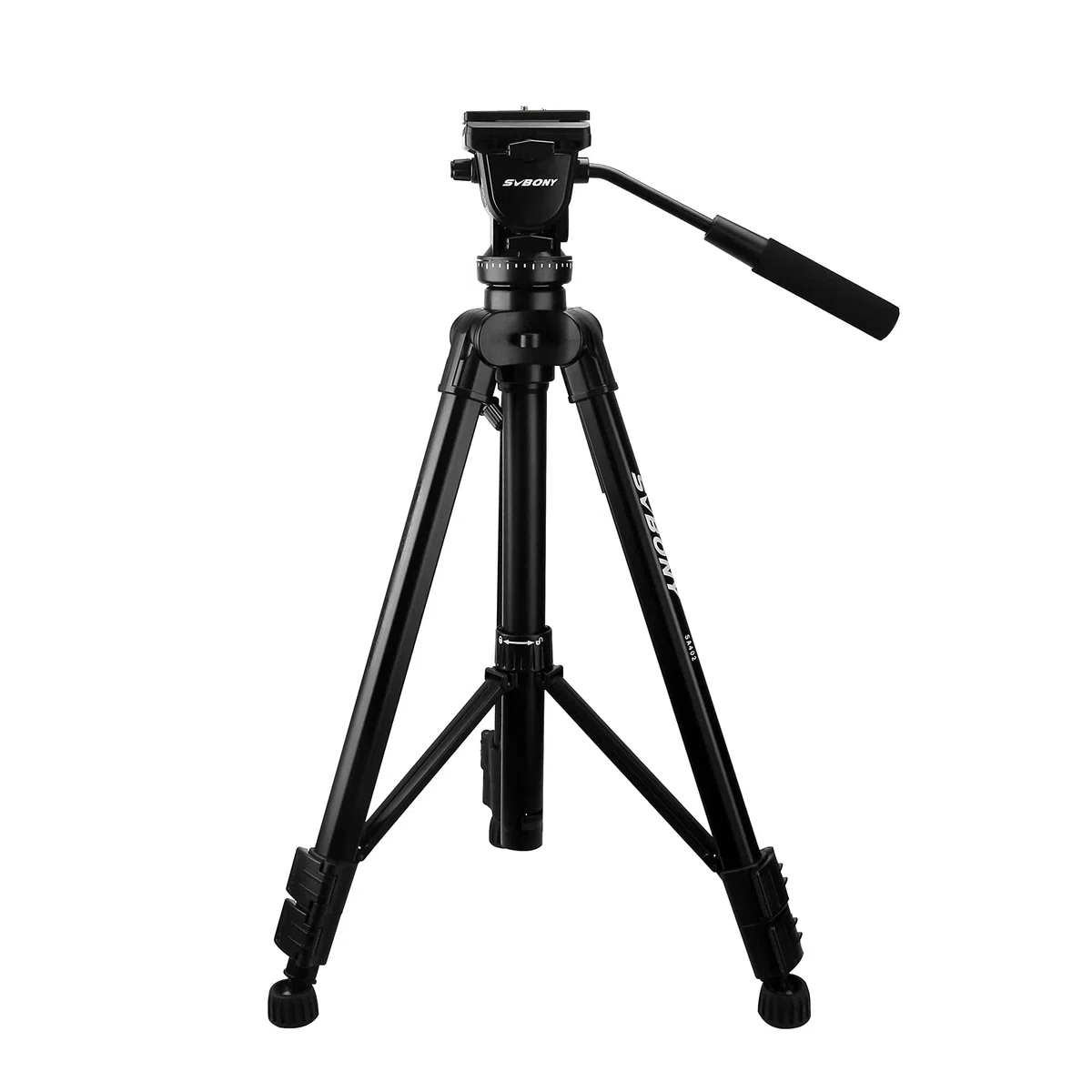 SVBONY Treppiede SA402, treppiede da viaggio in alluminio con piastra a sgancio rapido da 1/4" per cannocchiale e fotocamere reflex digitali DSLR, carico fino a 6 kg