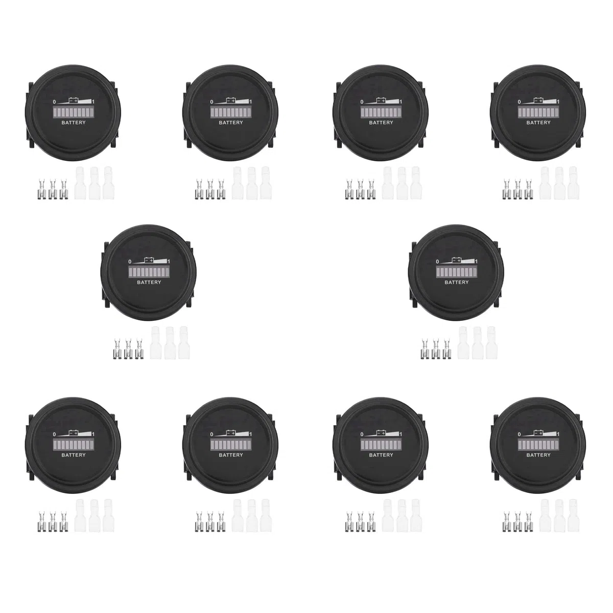 10X Indicatore Della Batteria Digitale 12V / 24V / 36V / 48V / 72V LED Indicatore Della Batteria del Misuratore Impermeabile per Go-Lf Ca-Rt