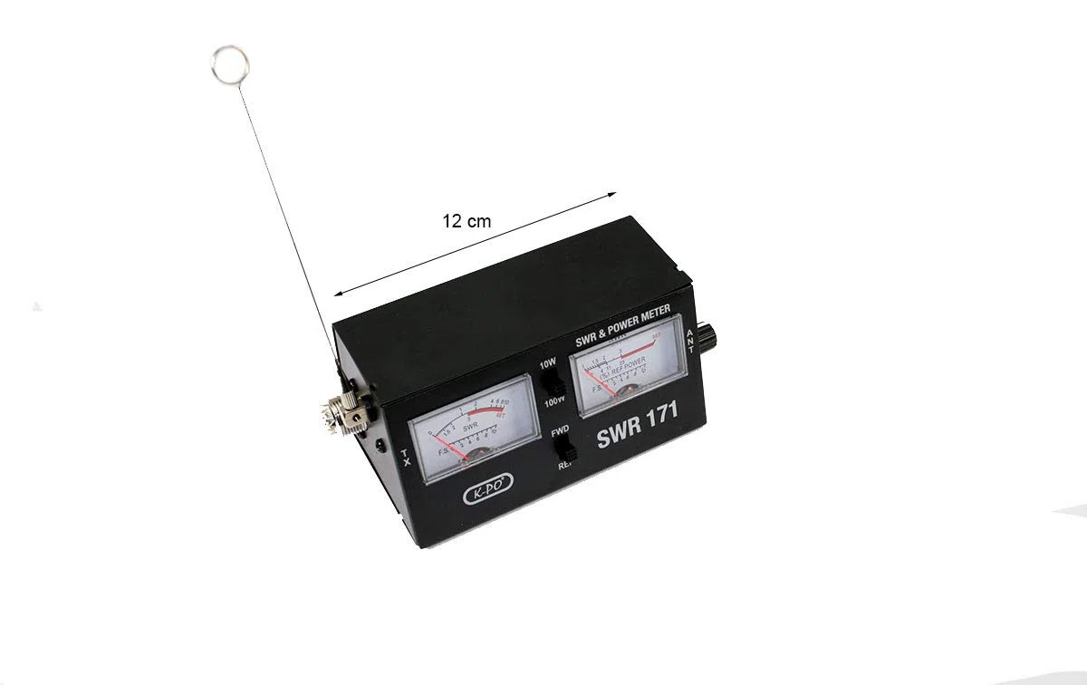 SWR171 Roe Meter e Wattmetro per CB, con 2 strumenti e scala di potenza 10/100 Watt