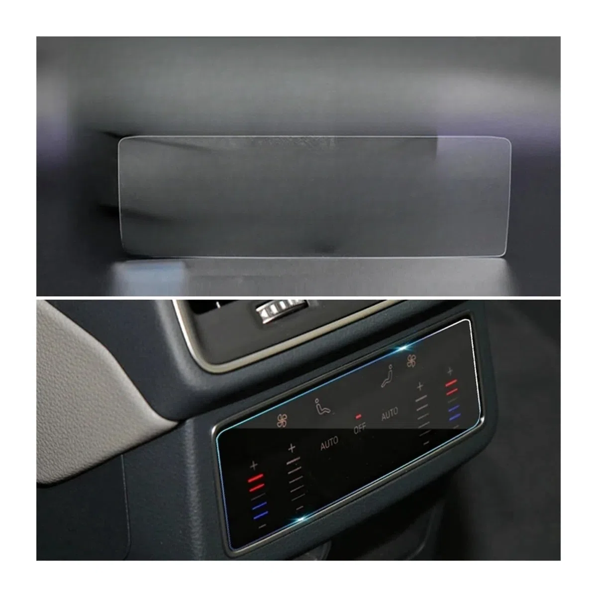 per Audi A6 C8 2018-2023, Pellicola Protettiva in Vetro temperato per Schermo del Sistema di Navigazione dell'auto, Copertura Posteriore.
