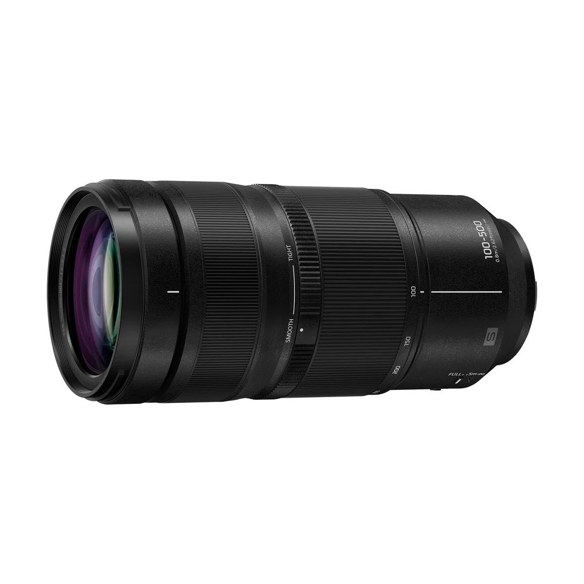 Panasonic LUMIX S-R100500E 100-500 mm F5-7.1 O.I.S. L-Mount, Teleobiettivo Zoom Full-Frame, Messa a Fuoco Ravvicinata 0,8 m, Ghiera di Messa a Fuoco Regolabile, Resistente alle Intemperie, Nero