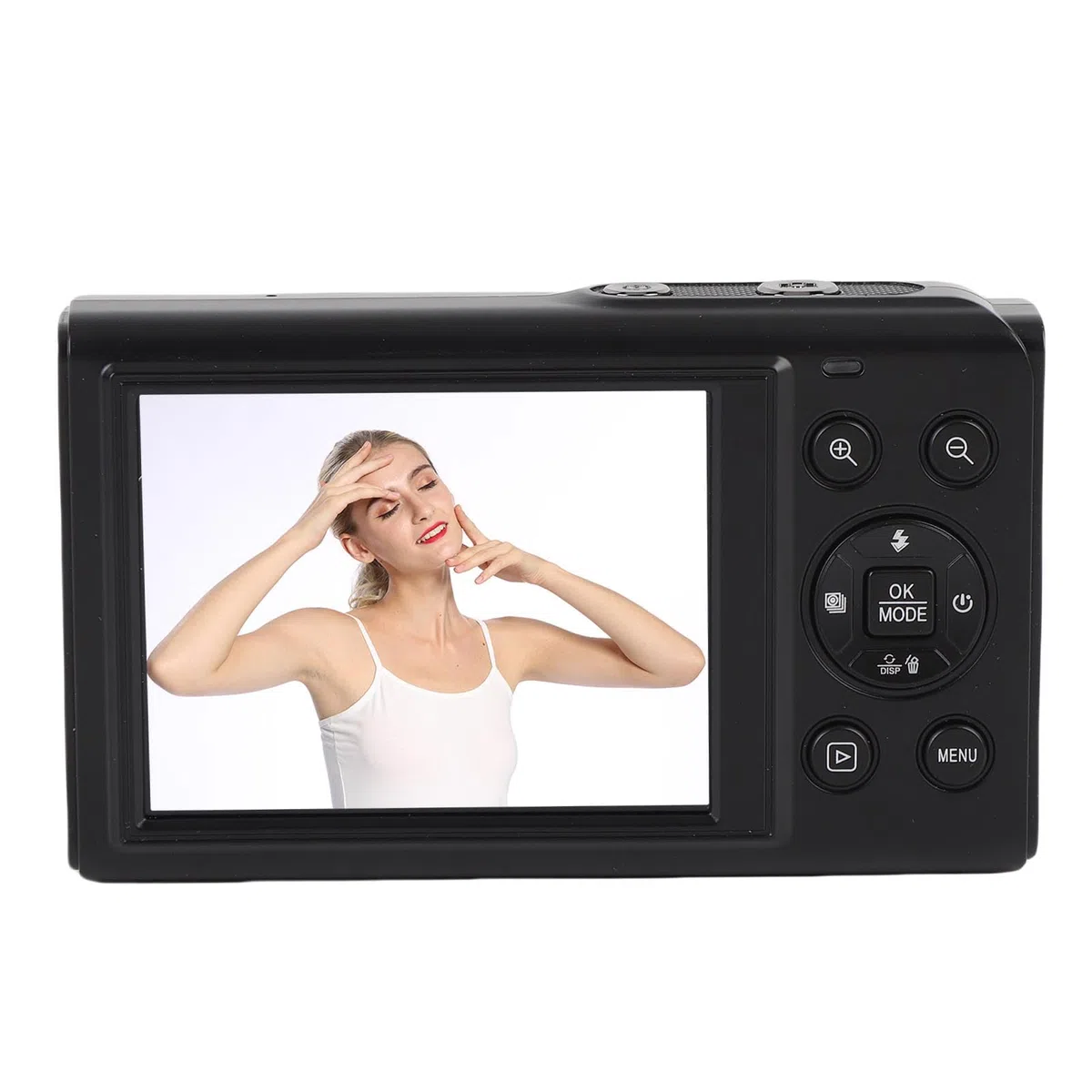 Fockety Fotocamera digitale 5K per la fotografia, fotocamere Vlogging WiFi 80MP con doppio schermo zoom 18X, AF Auto Focus Compact Point & Shoot Cameras per adolescenti principianti (BLACK)
