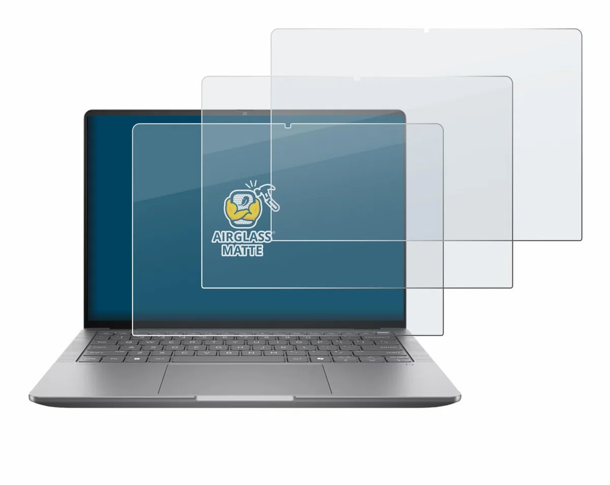 brotect 3 Pezzi Pellicola Vetro per HP Zbook Ultra G1a 14" | Opaca Protezione Schermo Made in Germany, Anti-Riflesso Durezza 9H Anti-Graffio