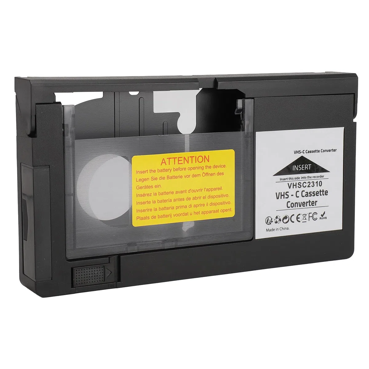 Nastri VHS C a VHS Adattatore per Cassette Videocamere per Riproduzione S VHS C e S VHS Registrazione Convertitore Adattatore per Videocassette, Inclusi Nastri Standard da 1,2 Mm