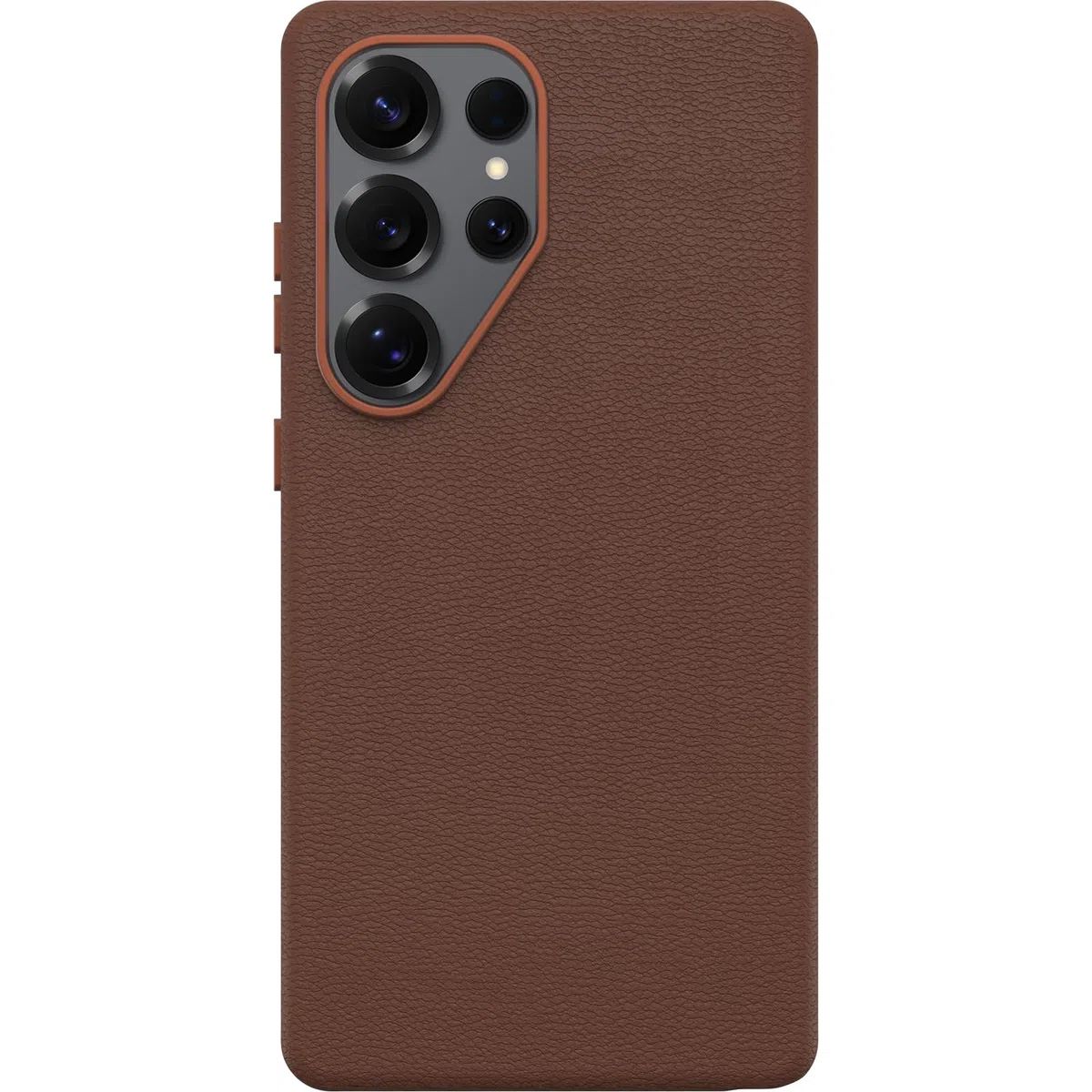 OtterBox Symmetry Cactus Leather Cover, Samsung Galaxy S25 Ultra, Marrone | Custodia sottile, antiurto e cadute, testata 3x vs norme MIL-STD 810G in pelle vegana derivata dal Cactus