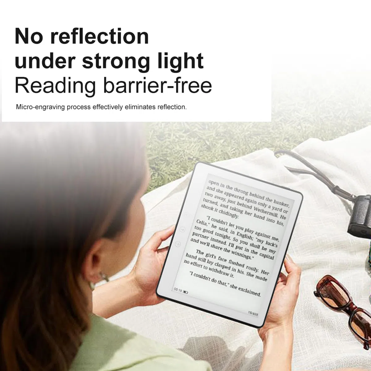 E-Reader da 5,76 Pollici per 8.1, Lettore di EBook con Schermo Antiriflesso con Display Chiaro, Durata della Batteria di Settimane per la Lettura (1G+16G)