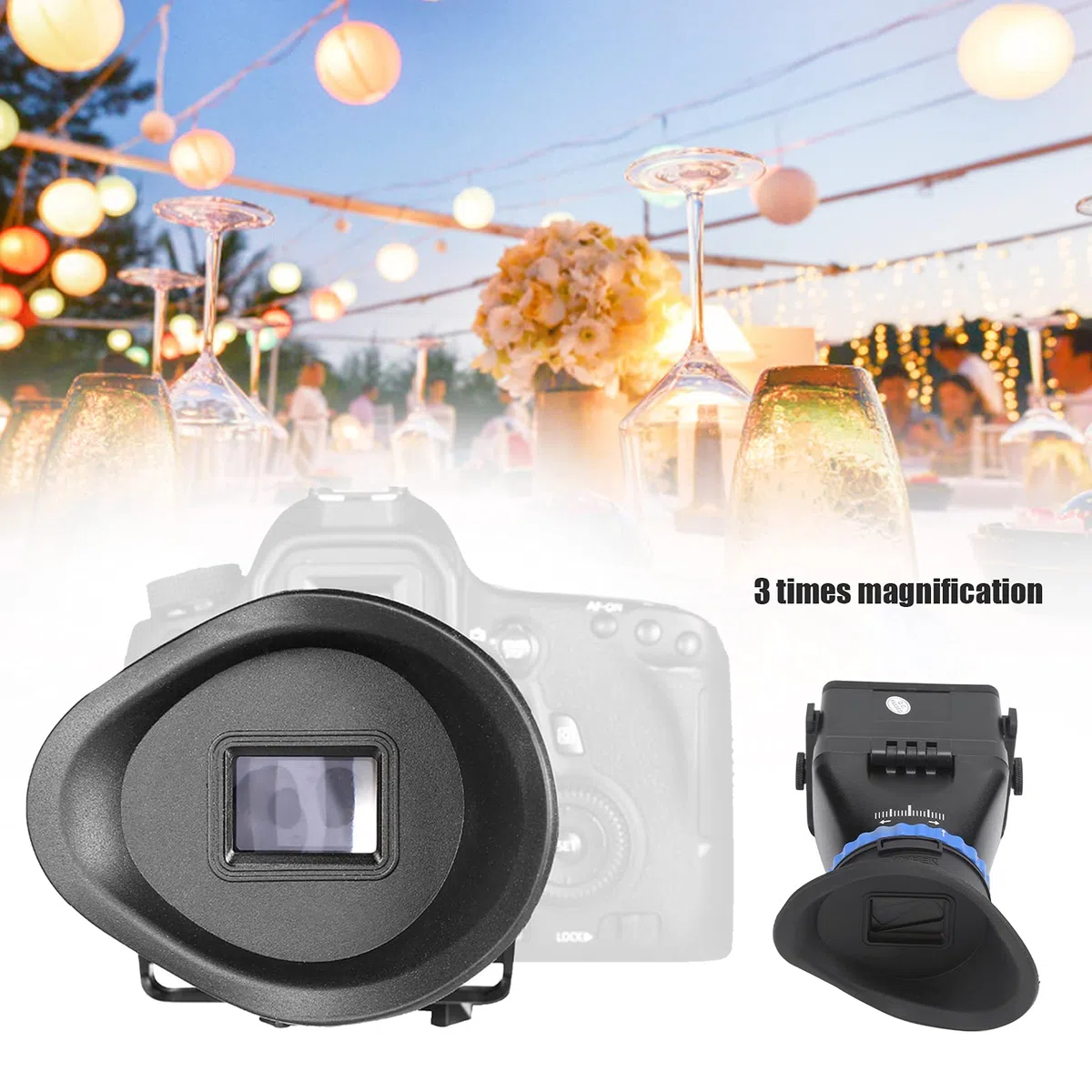 ST-1 Telecamera Viewfinder Schermo, Mirino con Magnifier 3X per Videocamera con Mirino Reflex 3in/3.2in Screen