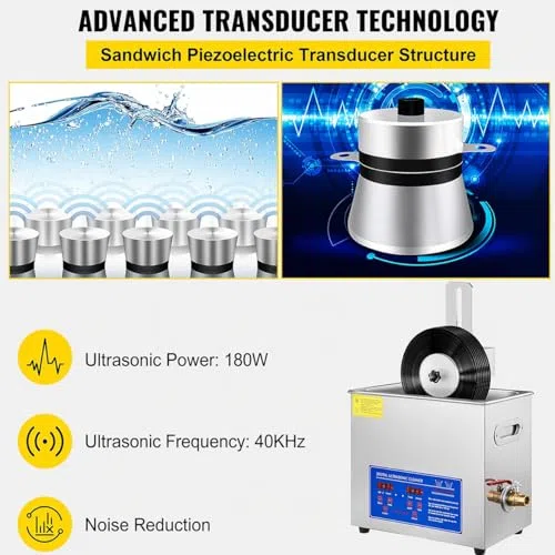 Pulitore a ultrasuoni per 8 LP, rotazione automatica a doppio lato, timer 40 kHz per vinile da 7-12 pollici, rimozione della polvere a scanalatura profonda, strumento di manutenzione audio domestico