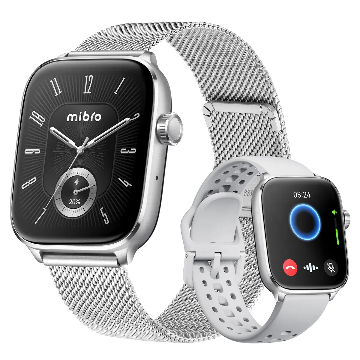 Mibro Fit Smartwatch Donna Uomo, 27,9g ultraleggero, Assistente Vocale, 1.75" AMOLED Orologio Intelligente Fitness con Chiamate Bluetooth, 150 Modalità Sportive, Calcolatori per Android iOS, Argento