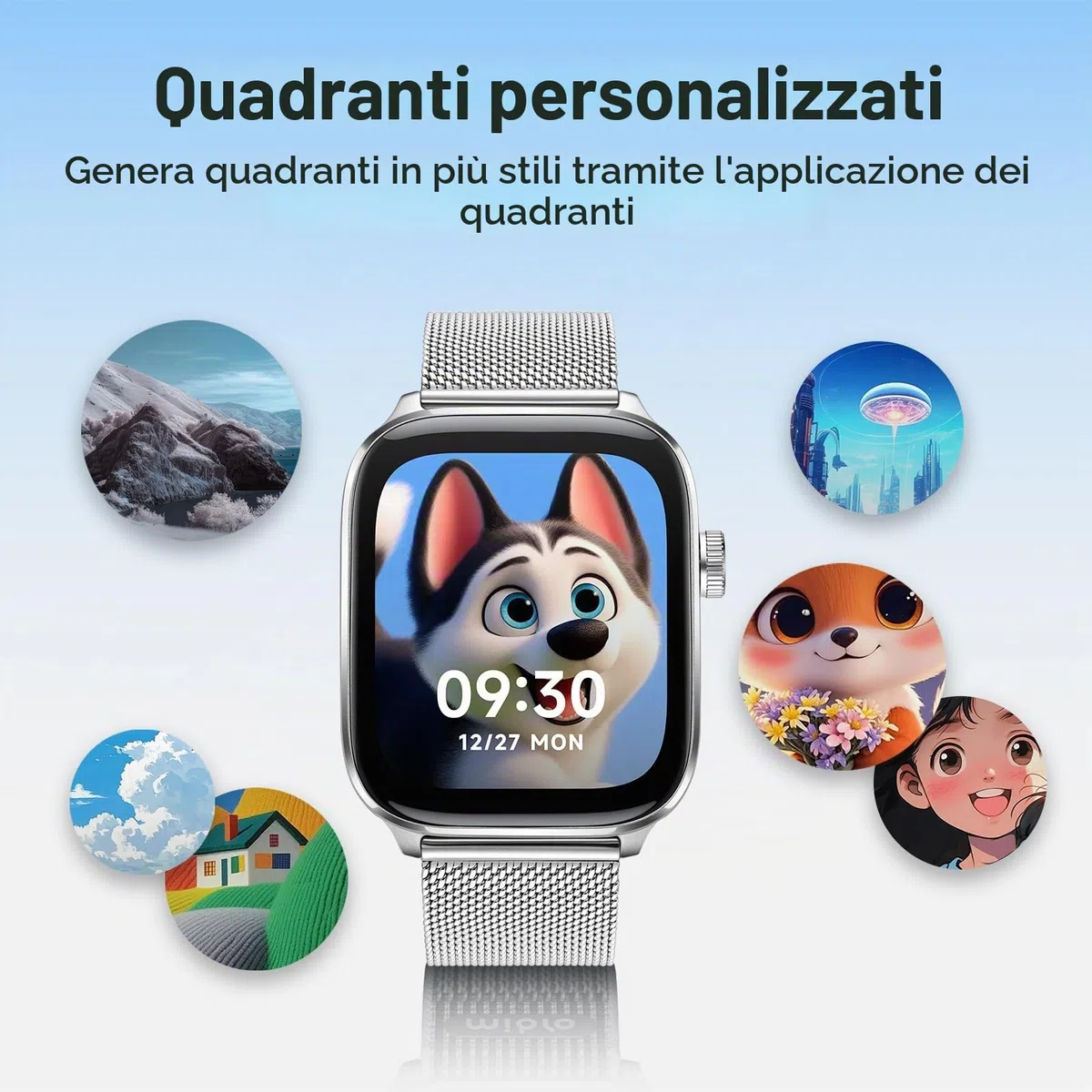 Mibro Fit Smartwatch Donna Uomo, 27,9g ultraleggero, Assistente Vocale, 1.75" AMOLED Orologio Intelligente Fitness con Chiamate Bluetooth, 150 Modalità Sportive, Calcolatori per Android iOS, Argento