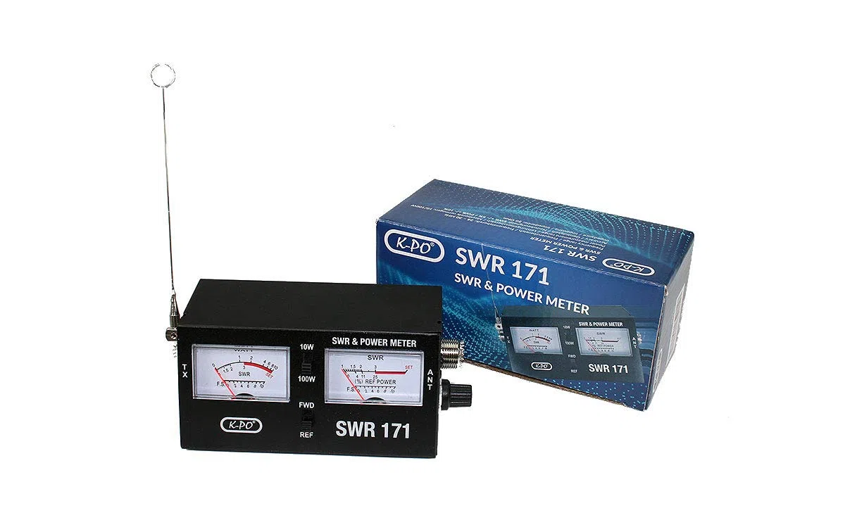 SWR171 Roe Meter e Wattmetro per CB, con 2 strumenti e scala di potenza 10/100 Watt