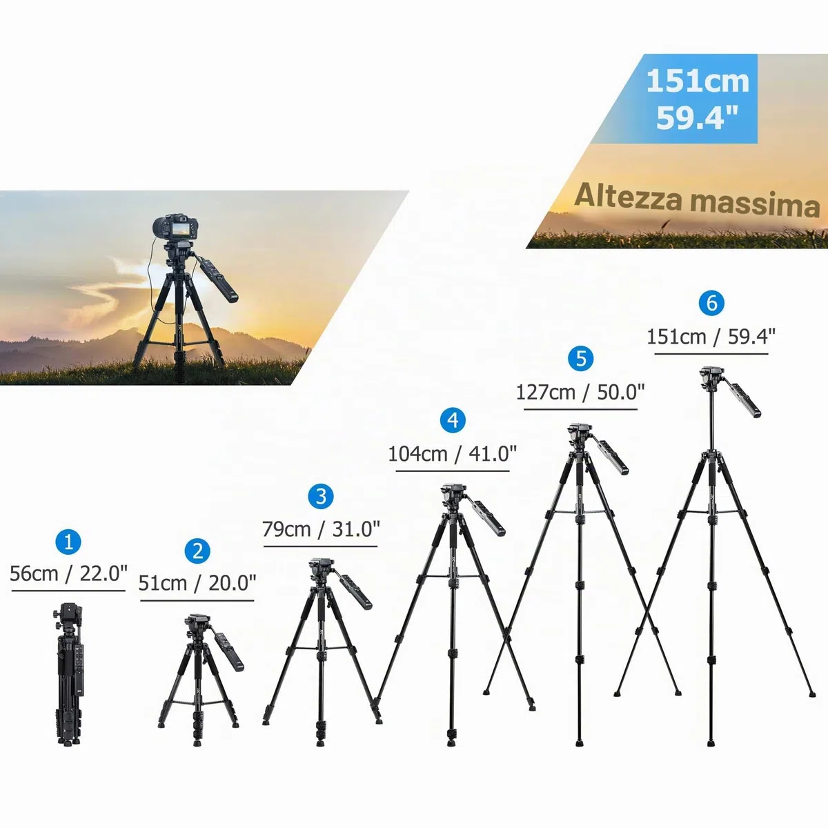 JJC Treppiede compatto con telecomando per Son. RX10M5 A7 III A7R4 A9 A6600 | Sostituisce il modello VCT-VPR1|Telecomando staccabile|Alimentato dalla fotocamera|Alluminio leggero|Sgancio rapido 1/4"-20