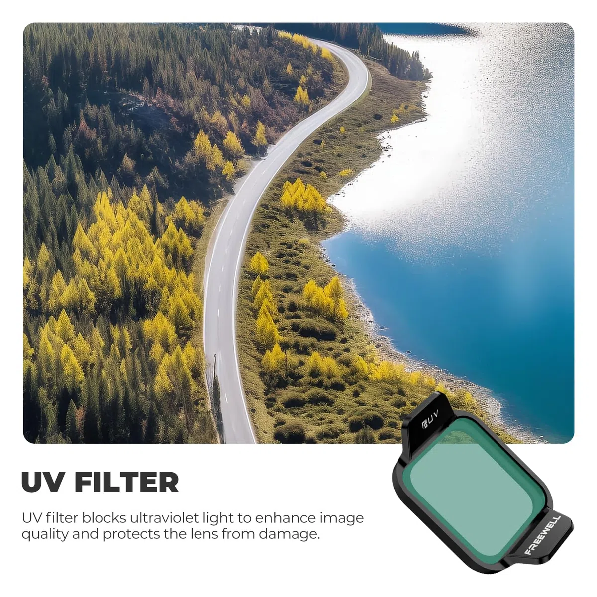 Freewell Bright Day Kit filtro per drone DJI Lito X1/Flip ND8/PL, ND16/PL, ND32/PL, ND64/PL, ND1000, UV per controllo della luce e riduzione dell'abbagliamento
