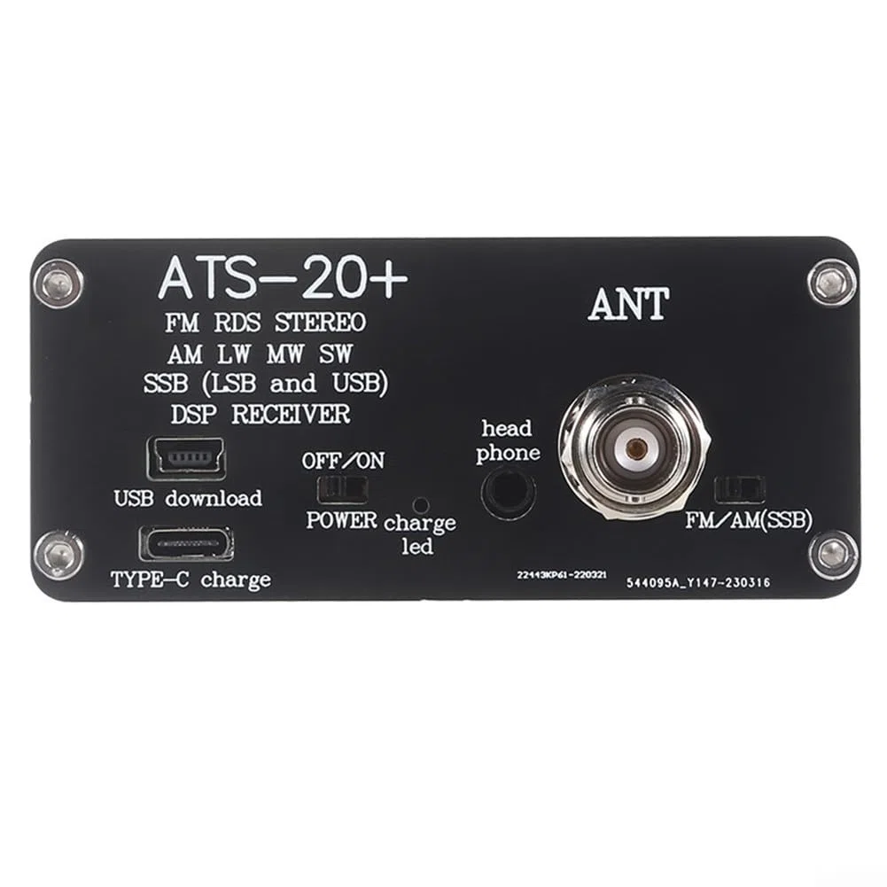 Radio Digitale Portatile, Ricevitore radio ATS 20+, Altoparlante ricevitore radio multi-banda portatile FM AM MW SW SSB (LSB e USB), 0,96 pollici per display OLED, Batteria 800mAh, 3.5 x 4.21 x 1.61in